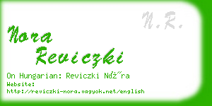 nora reviczki business card